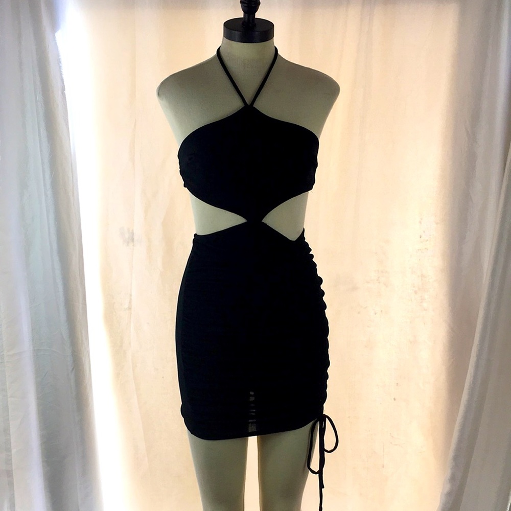 Princess Polly Black Cutout Dress Size 2